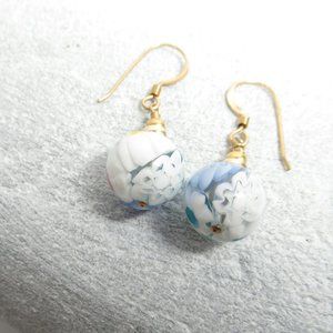 Pastel vintage Millefiori Bead earrings